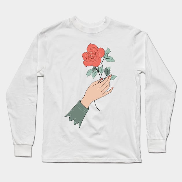 Rose gift Long Sleeve T-Shirt by freshinkstain